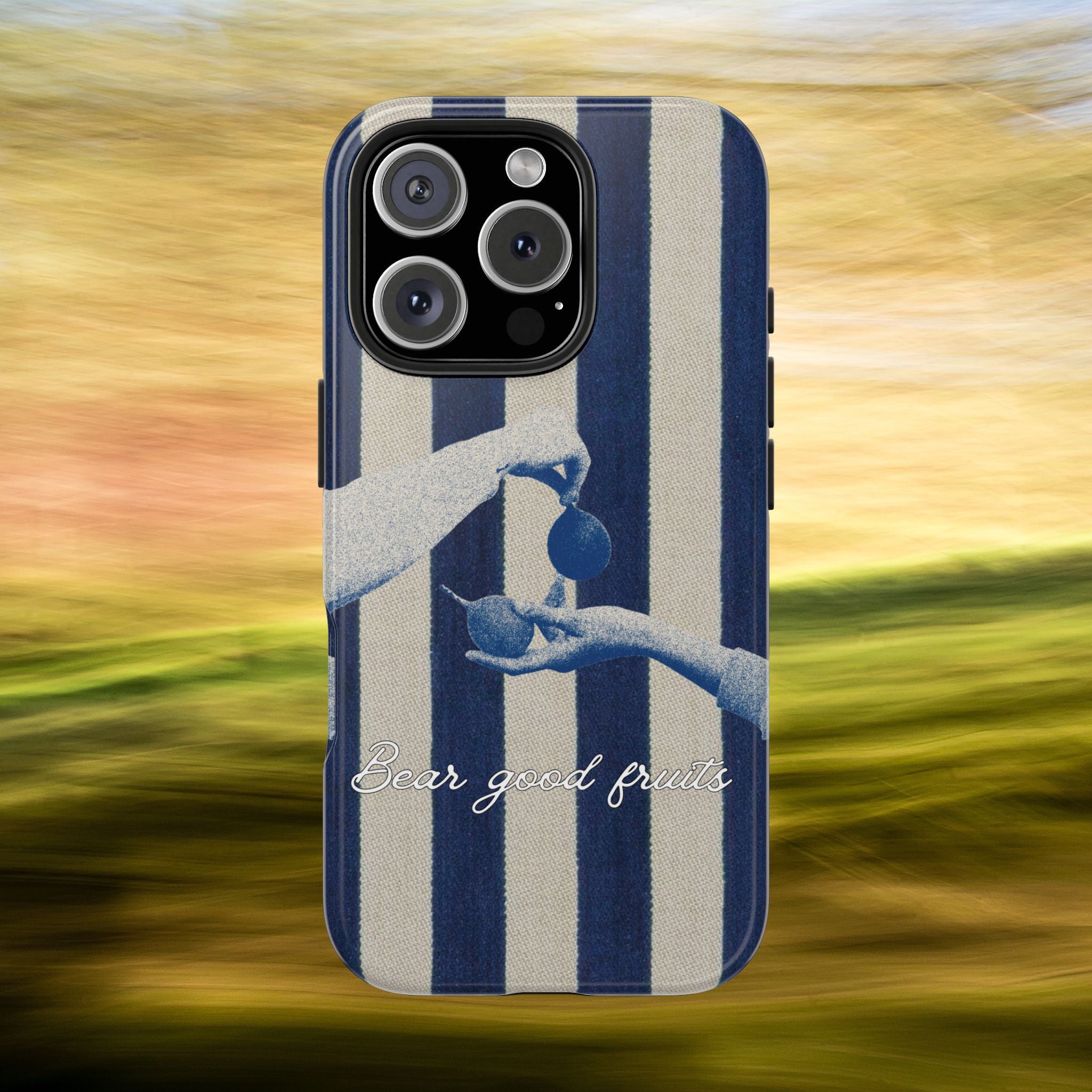 Striped Vintage 'Bear good fruits' Case