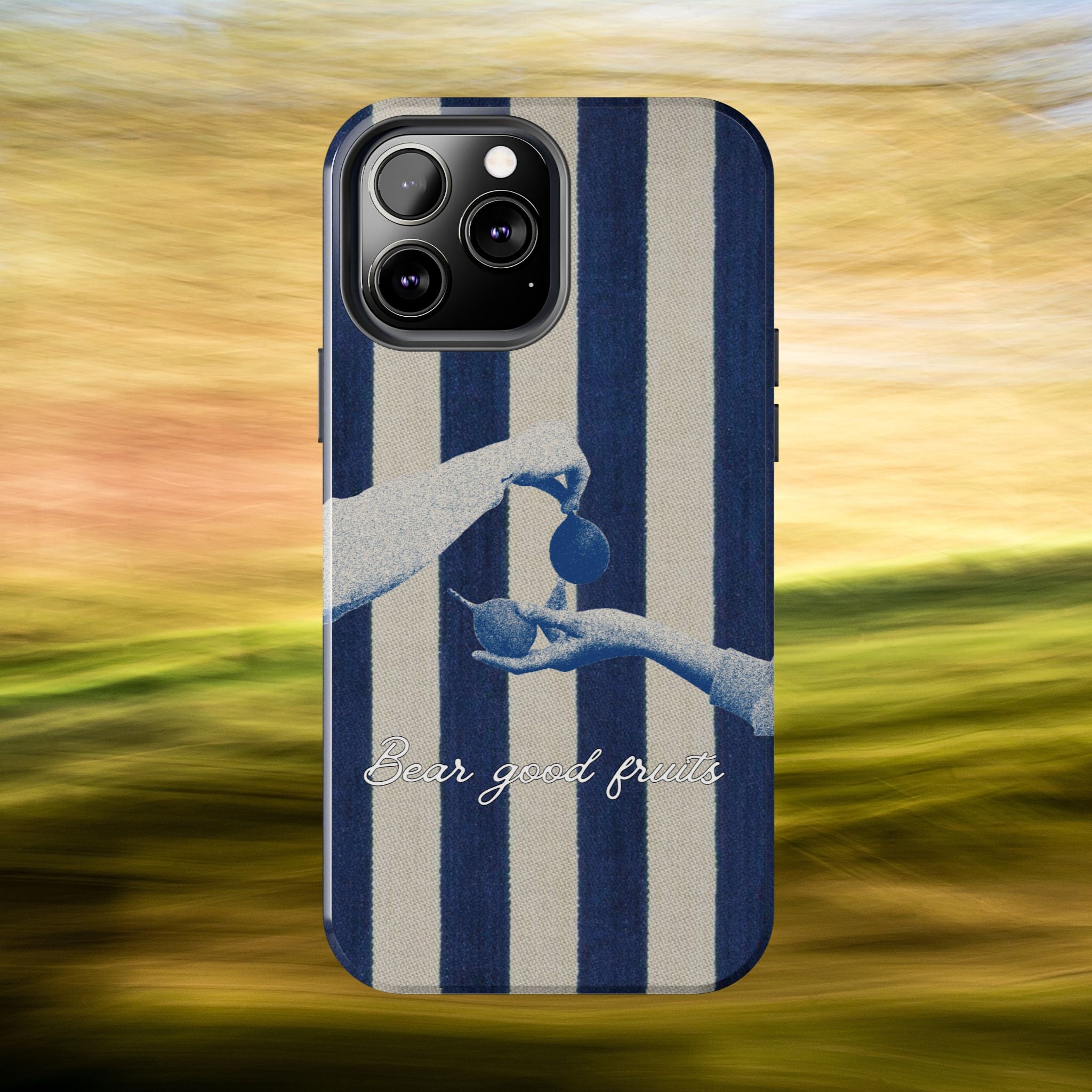 Striped Vintage 'Bear good fruits' Case