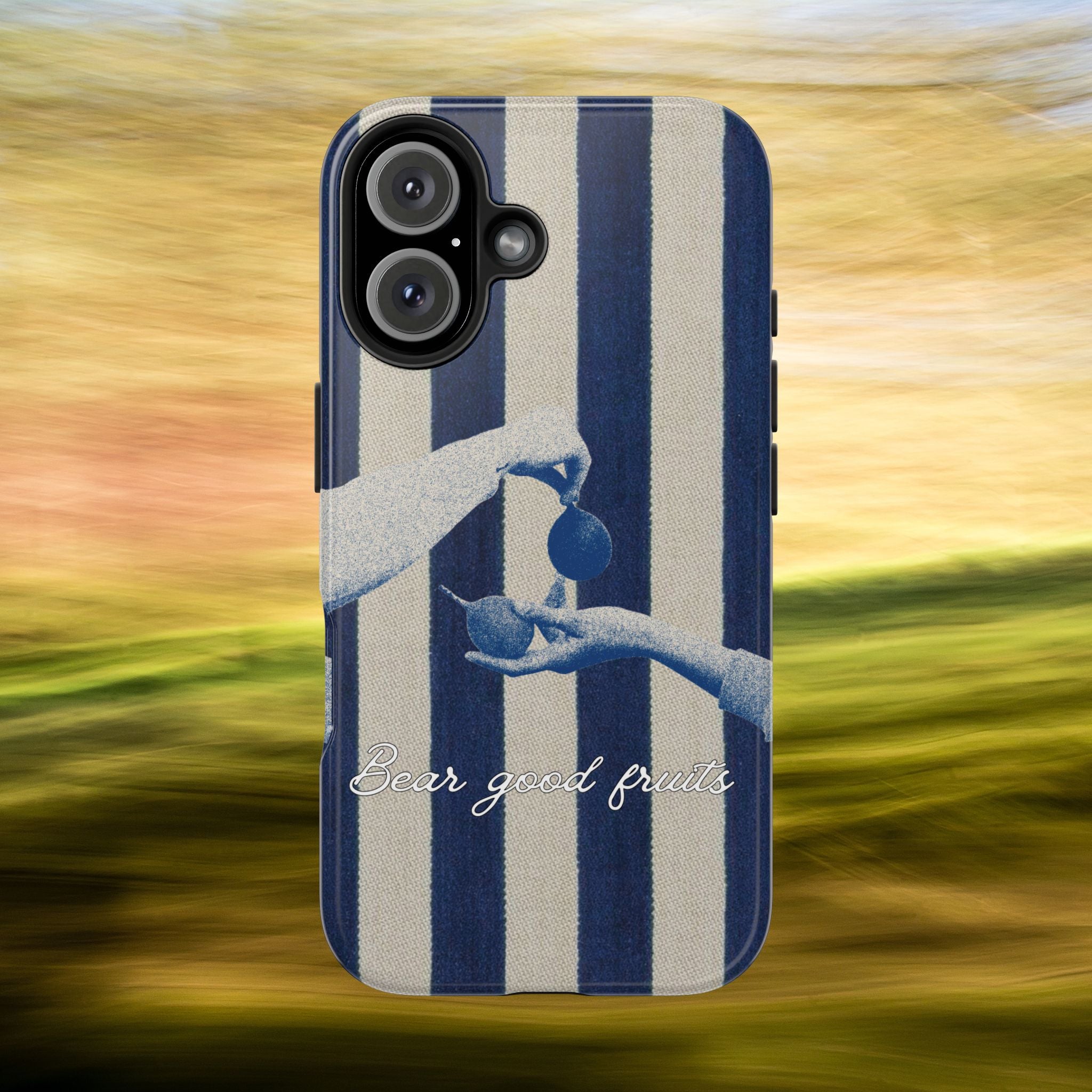 Striped Vintage 'Bear good fruits' Case