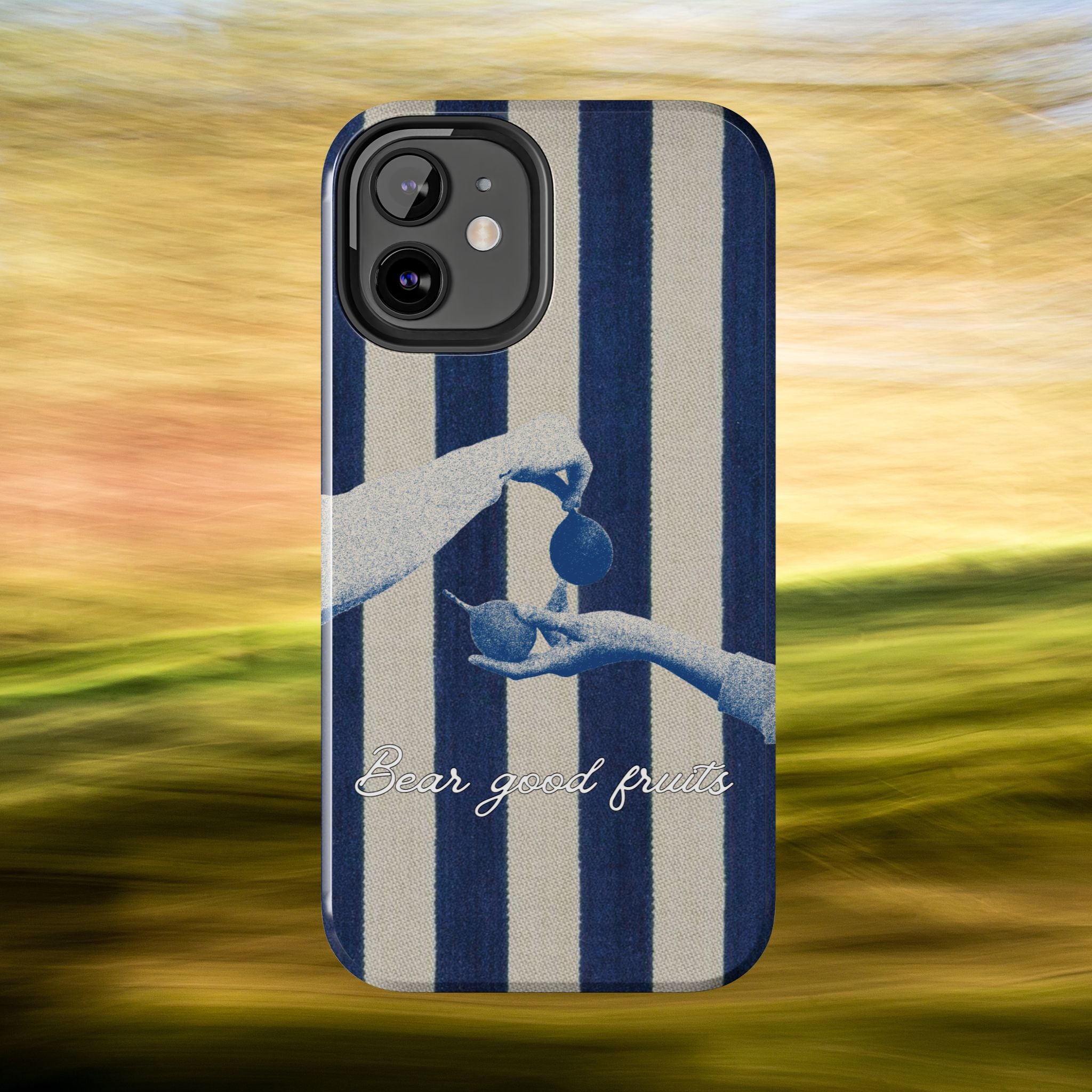 Striped Vintage 'Bear good fruits' Case