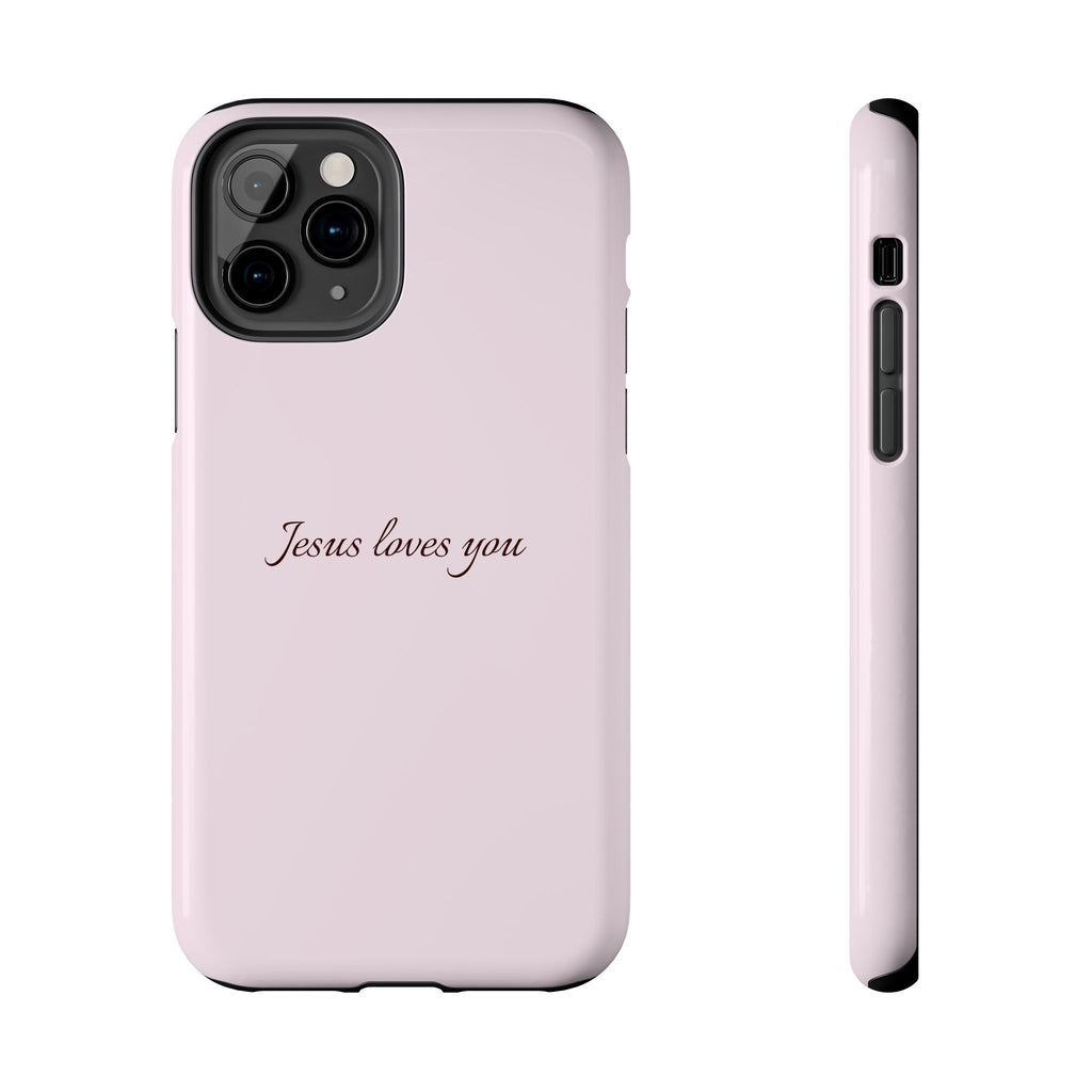 Jesus Loves You Light Pink Case