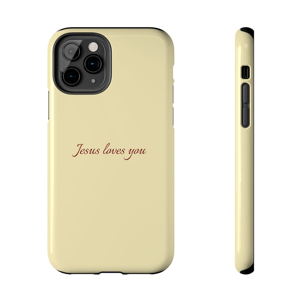 Jesus Loves You Soft Yellow Case