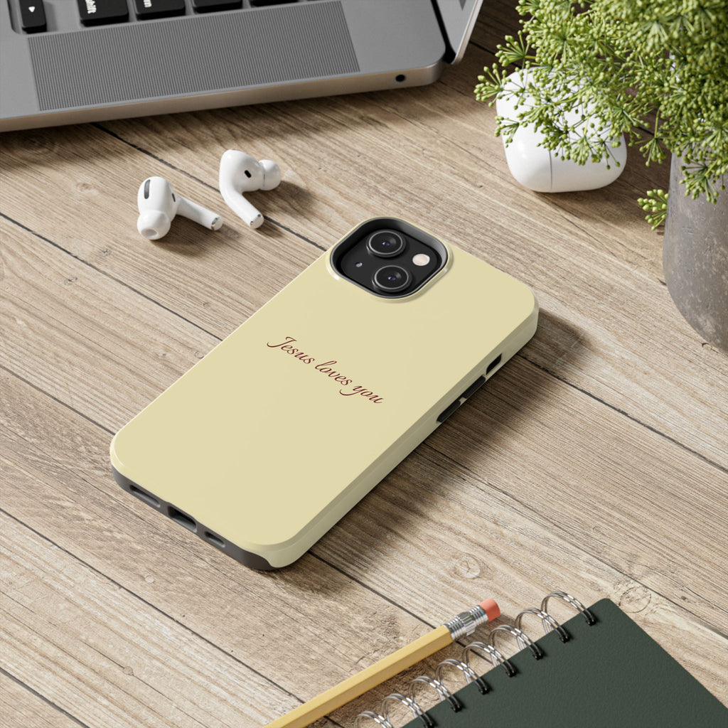 Jesus Loves You Soft Yellow Case