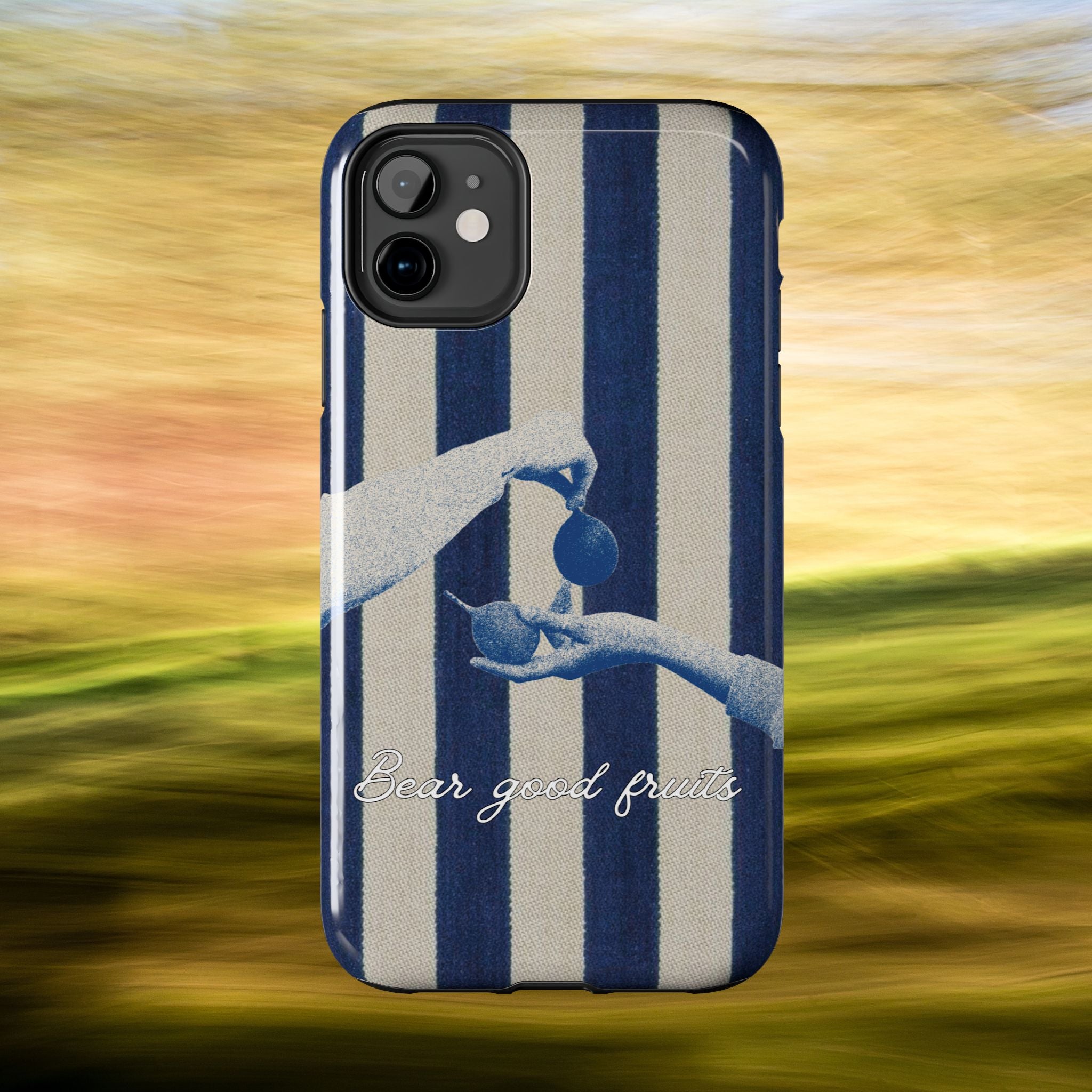 Striped Vintage 'Bear good fruits' Case