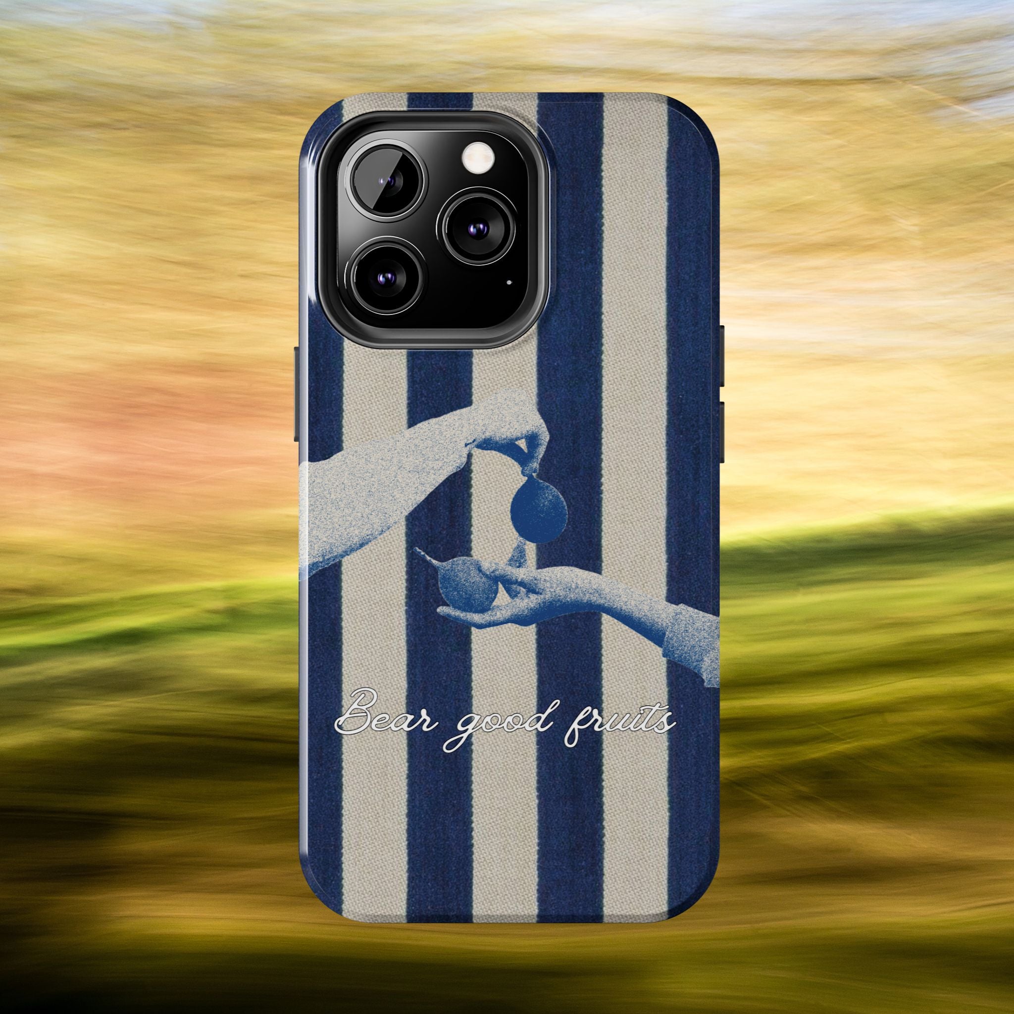 Striped Vintage 'Bear good fruits' Case