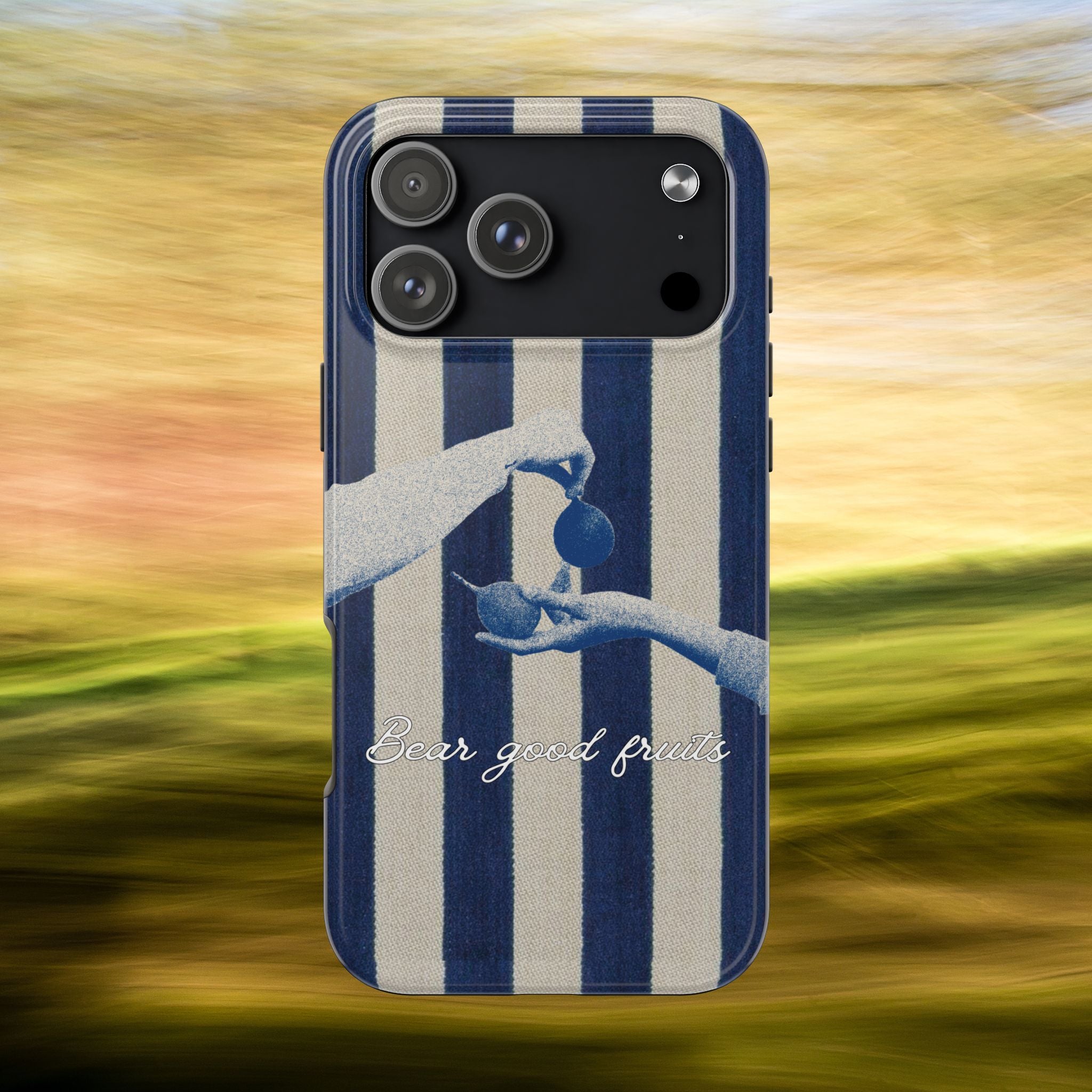 Striped Vintage 'Bear good fruits' Case
