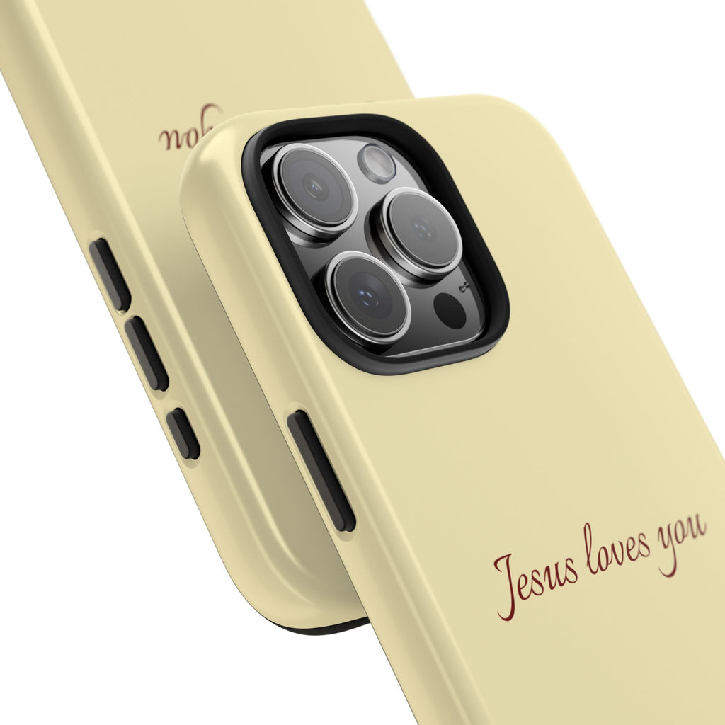 Jesus Loves You Soft Yellow Case