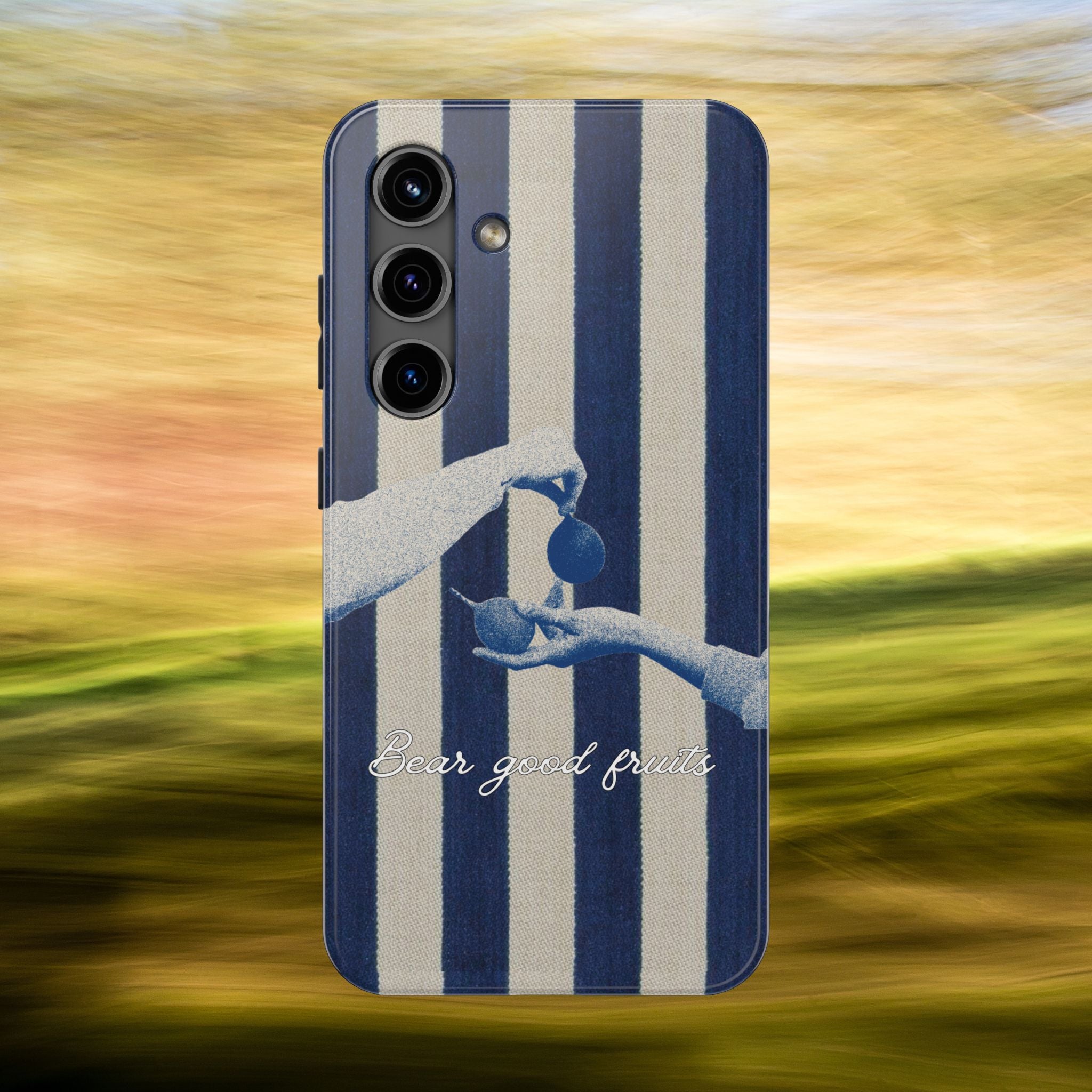 Striped Vintage 'Bear good fruits' Case