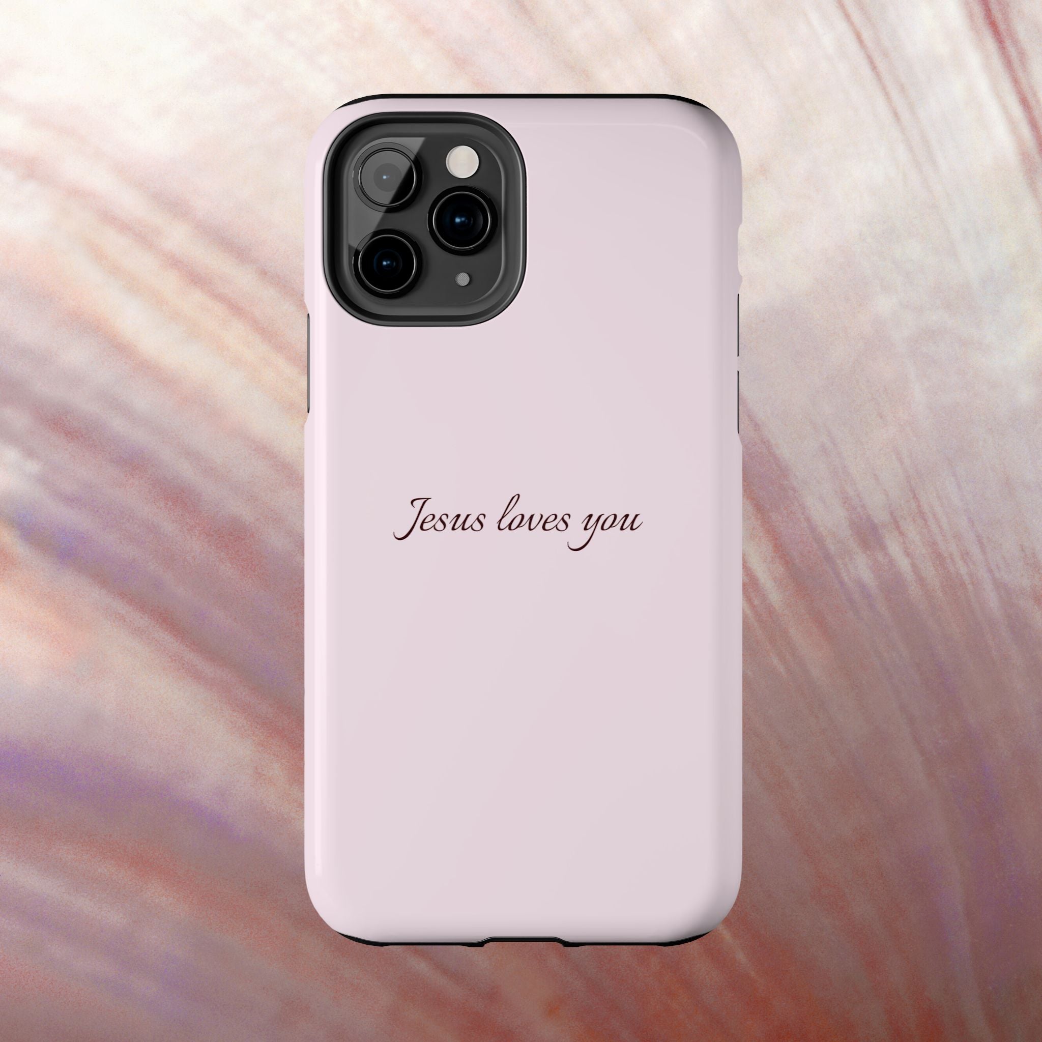 Jesus Loves You Light Pink Case
