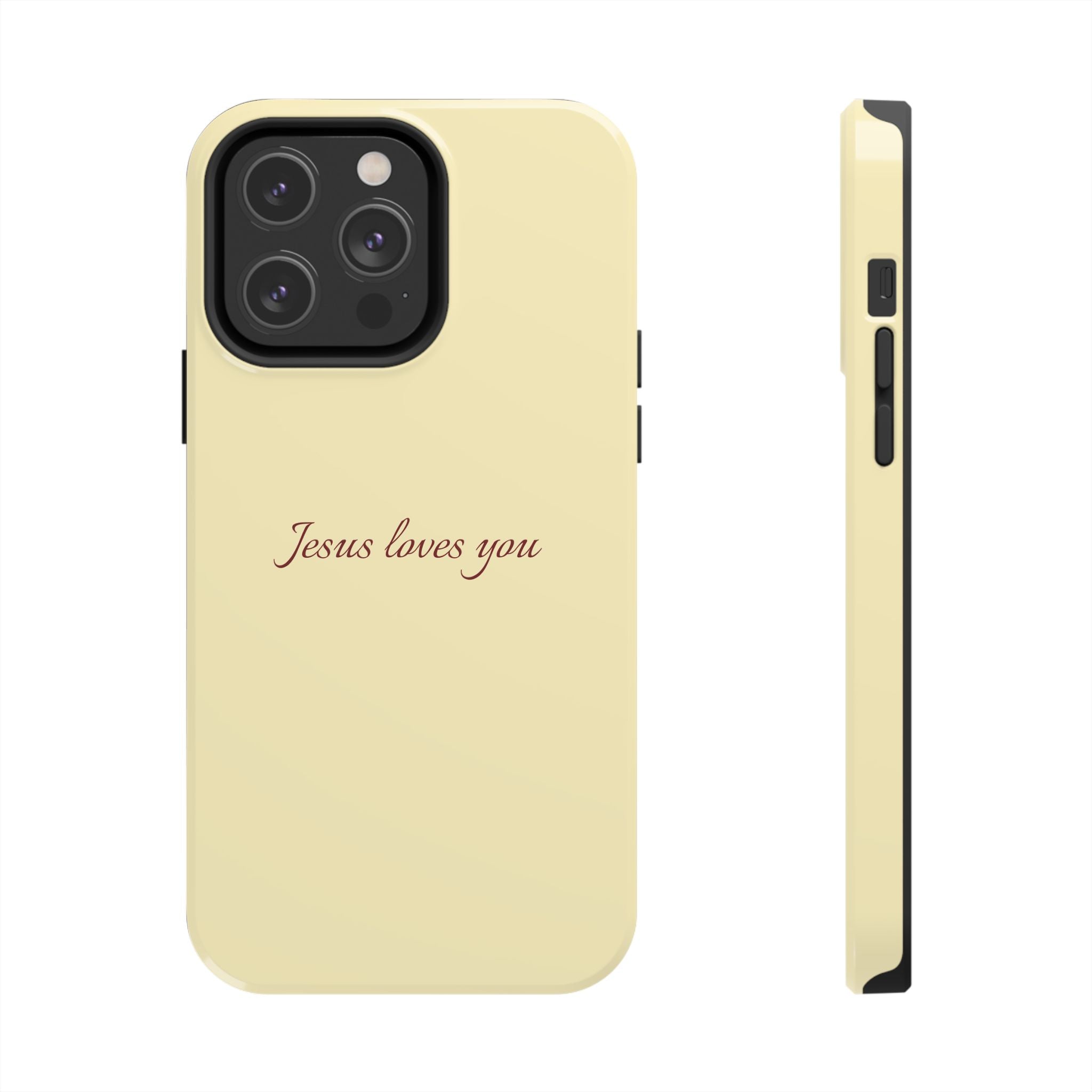 Jesus Loves You Soft Yellow Case