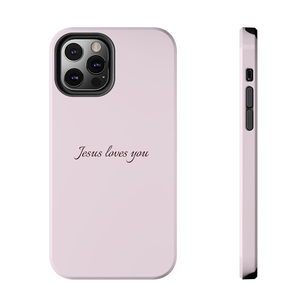 Jesus Loves You Light Pink Case