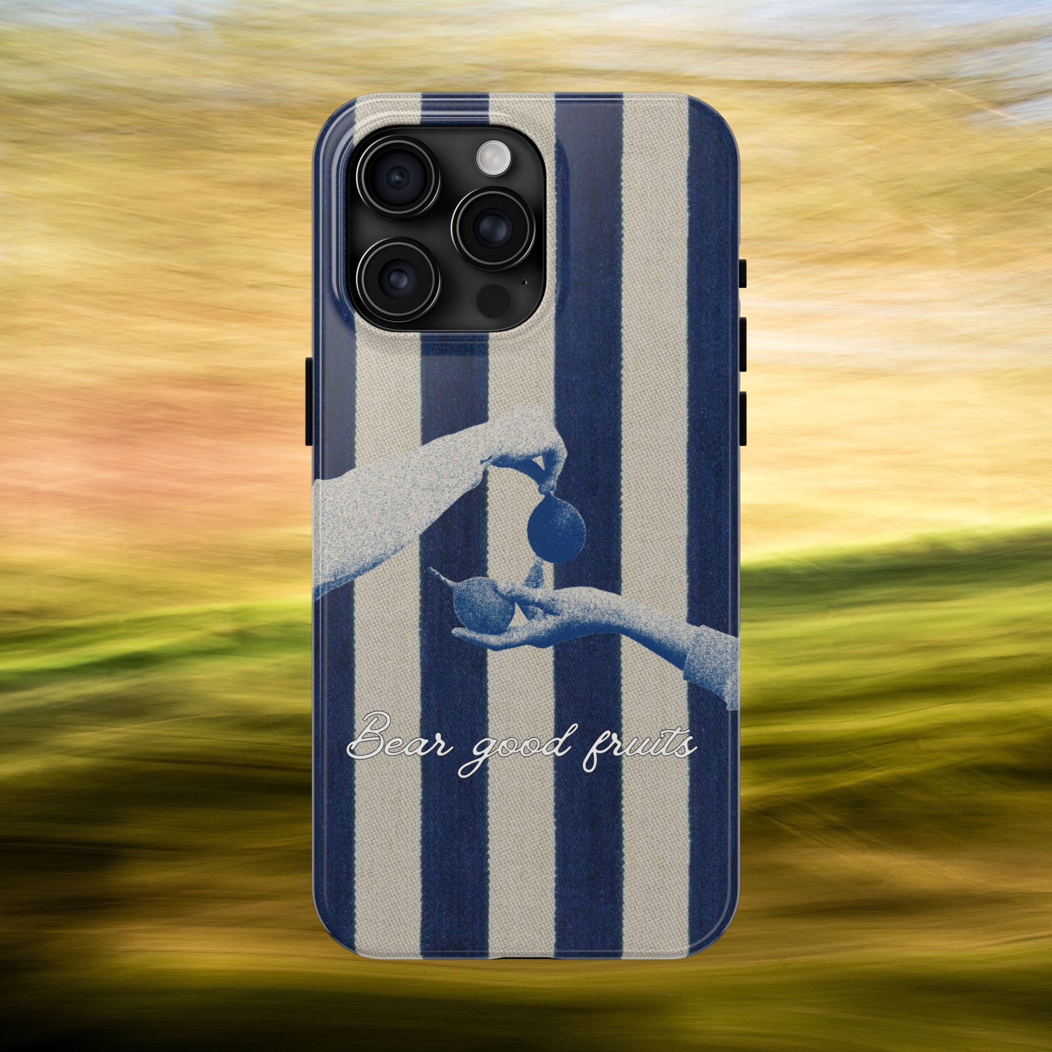 Striped Vintage 'Bear good fruits' Case