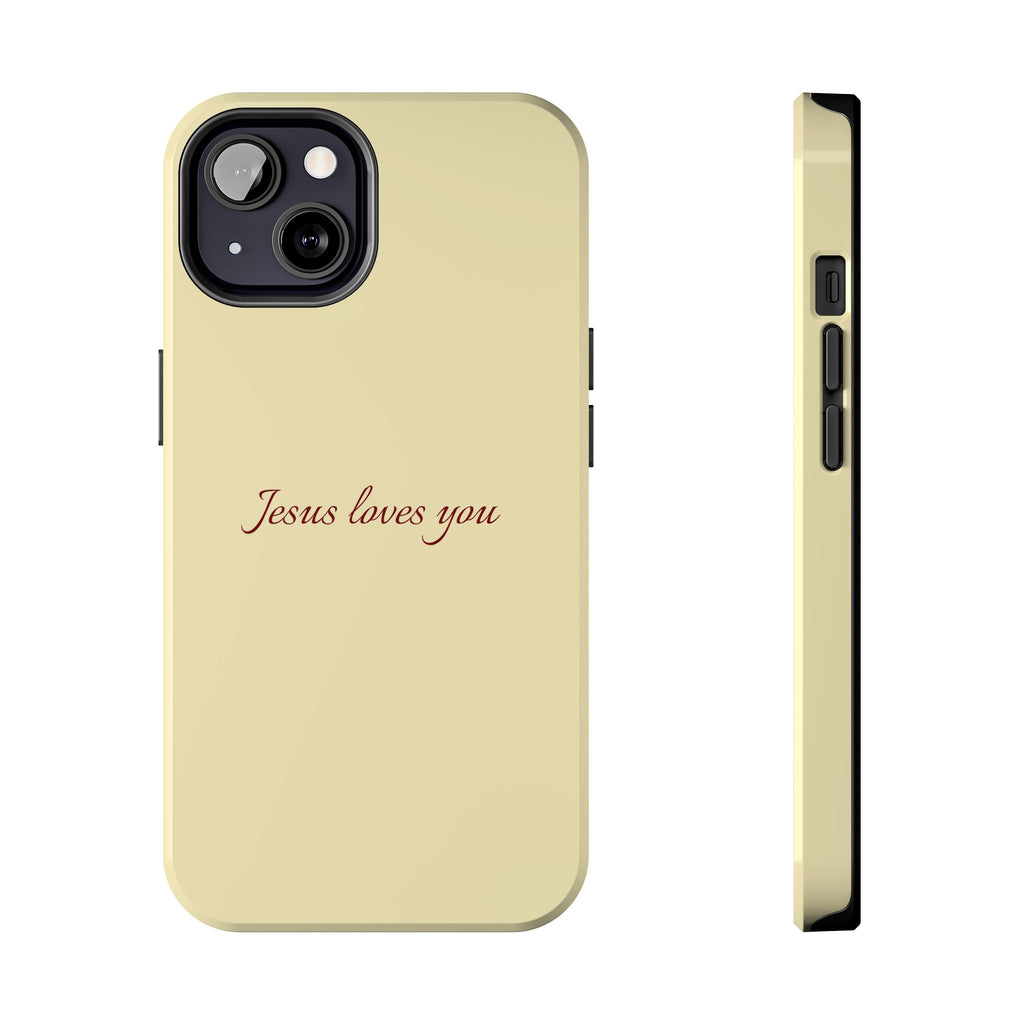 Jesus Loves You Soft Yellow Case