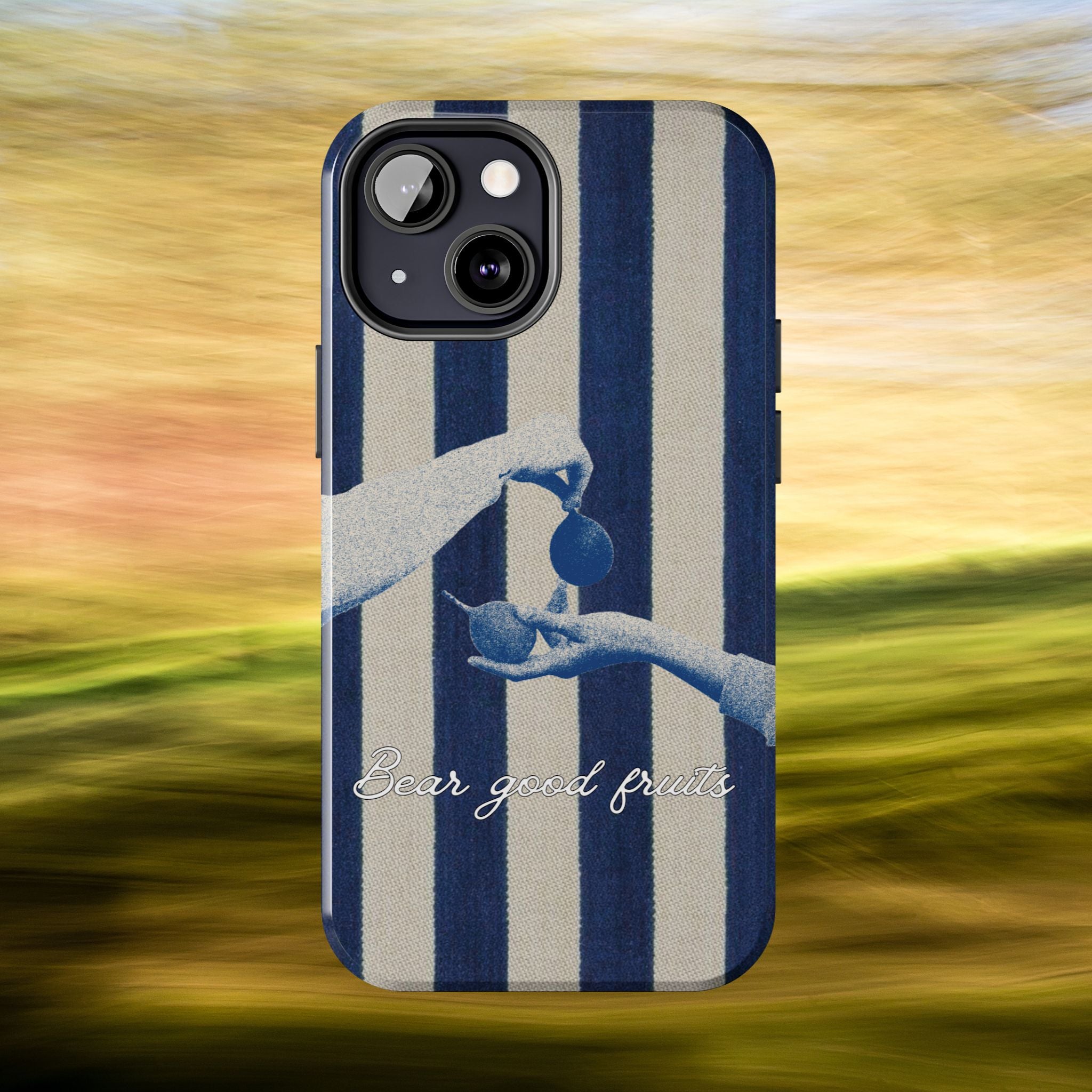 Striped Vintage 'Bear good fruits' Case