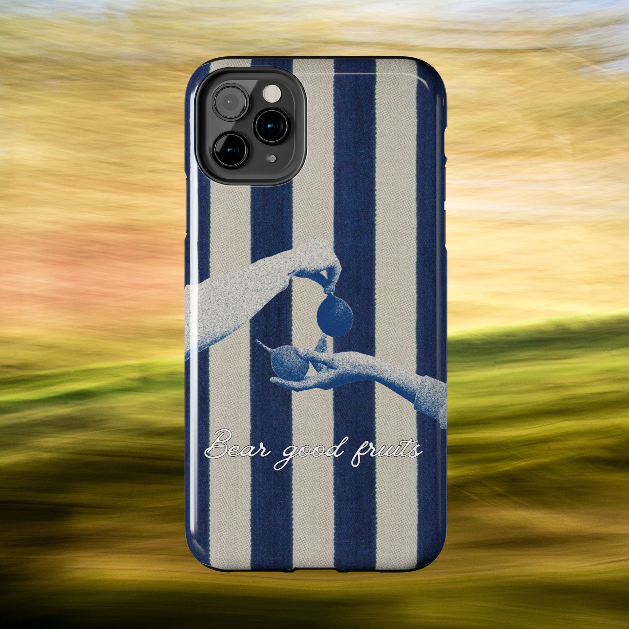 Striped Vintage 'Bear good fruits' Case