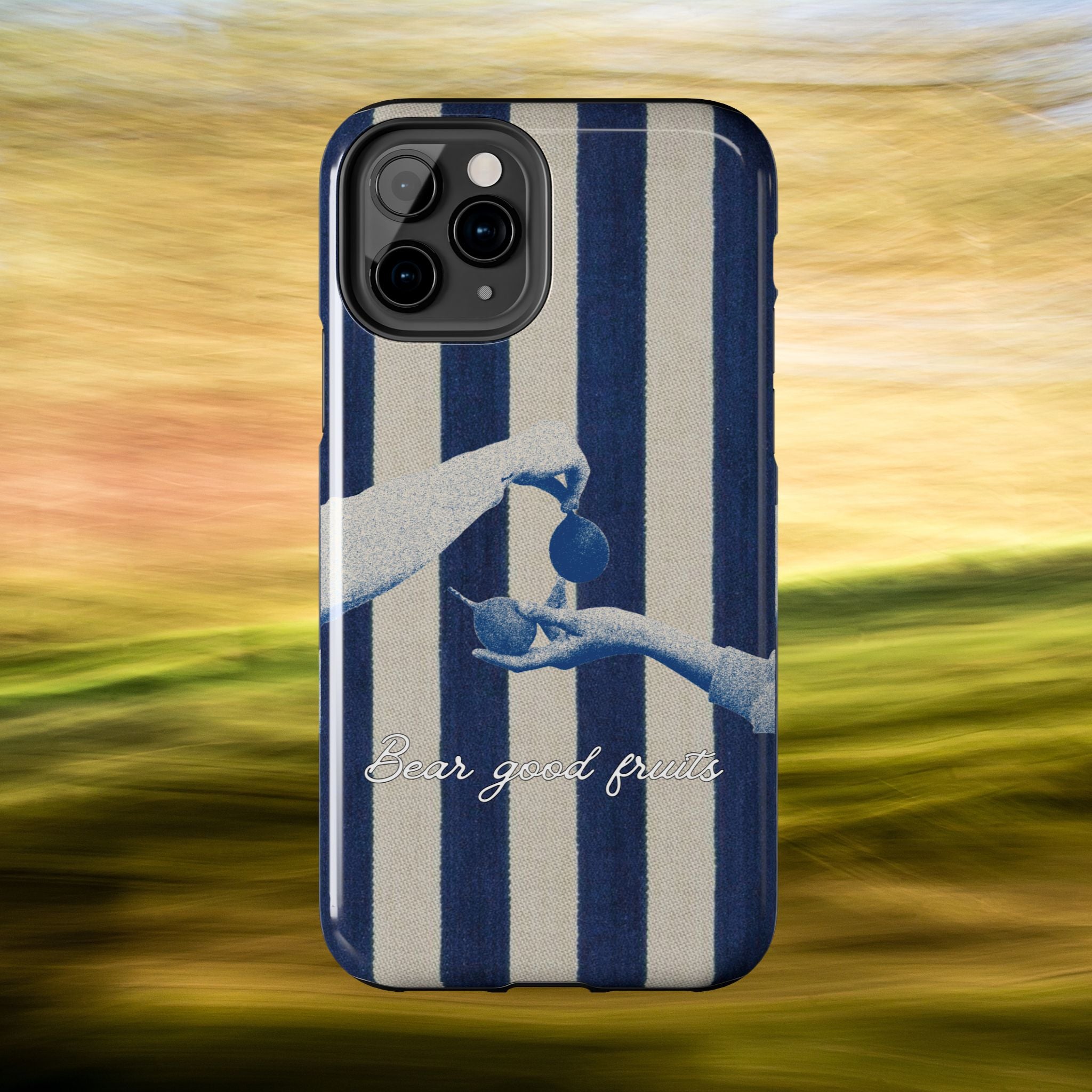 Striped Vintage 'Bear good fruits' Case
