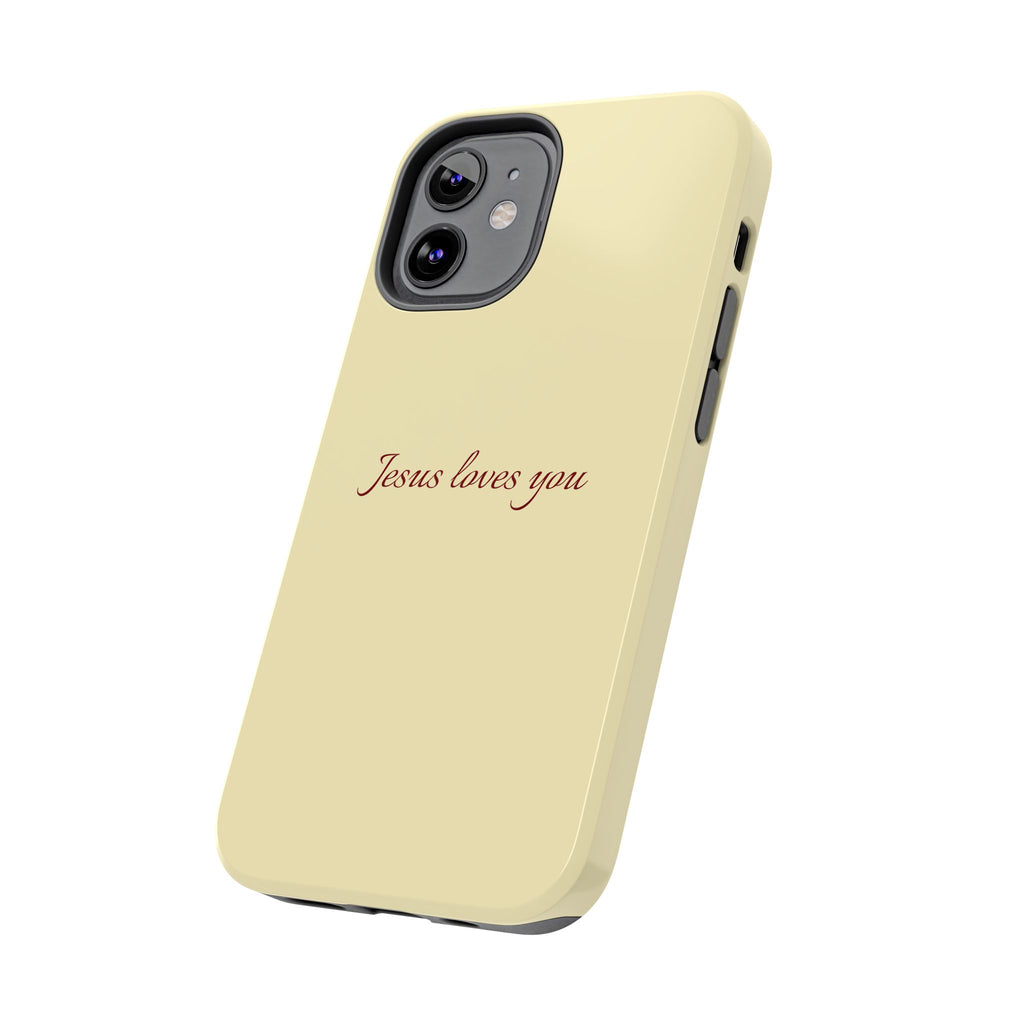 Jesus Loves You Soft Yellow Case