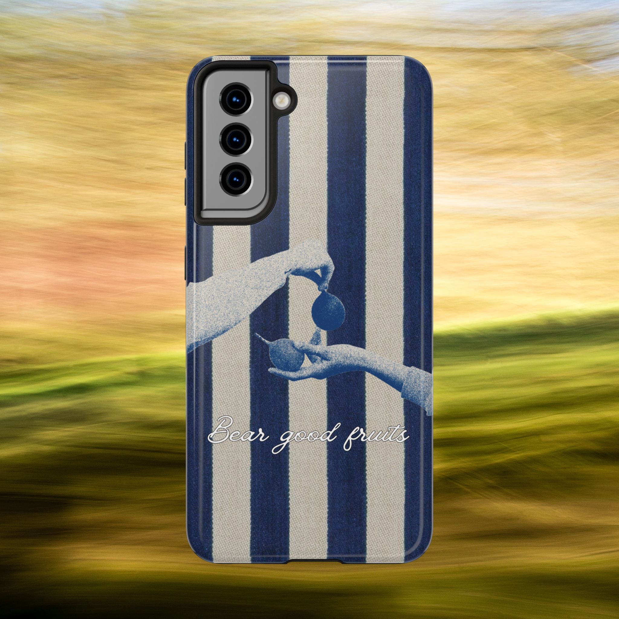 Striped Vintage 'Bear good fruits' Case