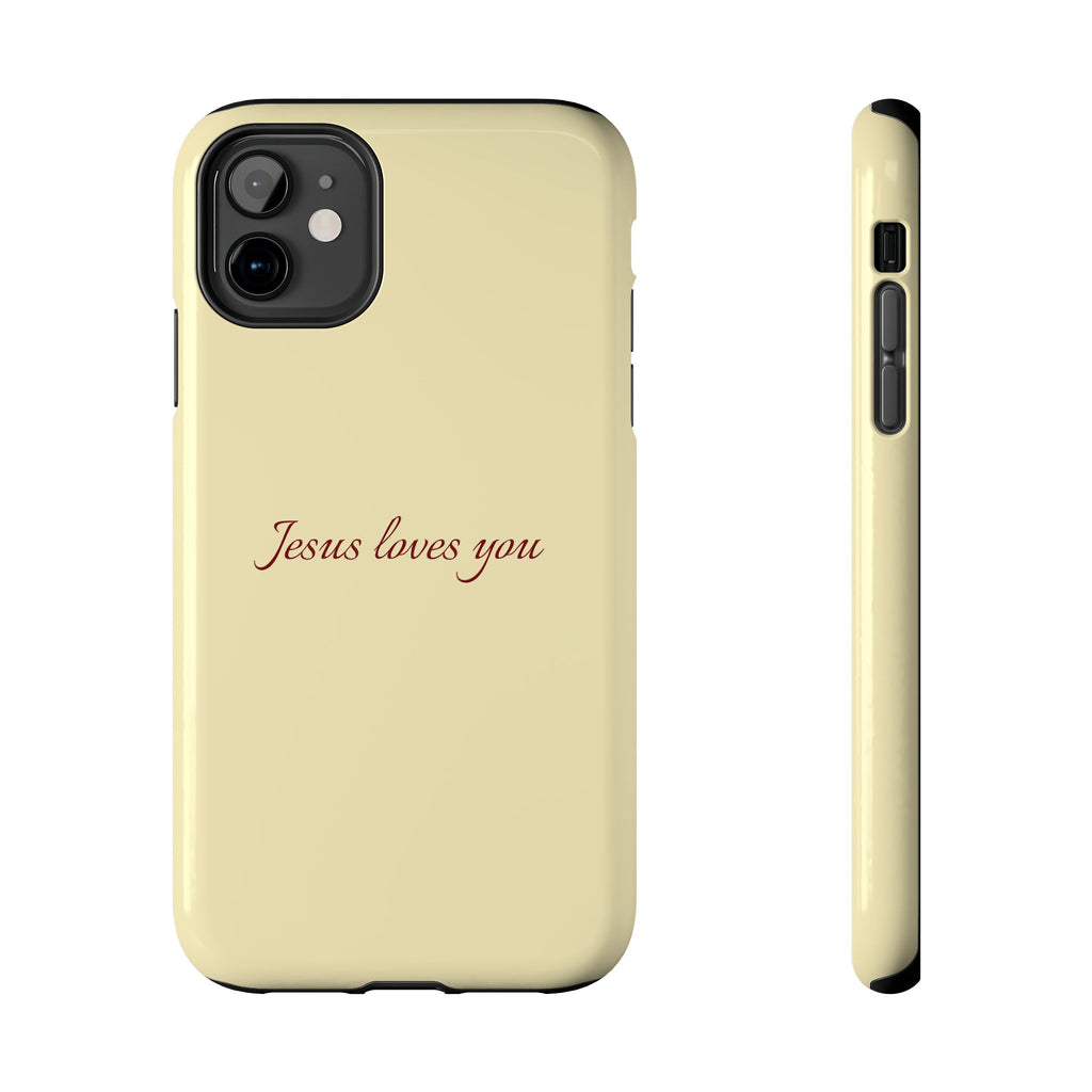 Jesus Loves You Soft Yellow Case