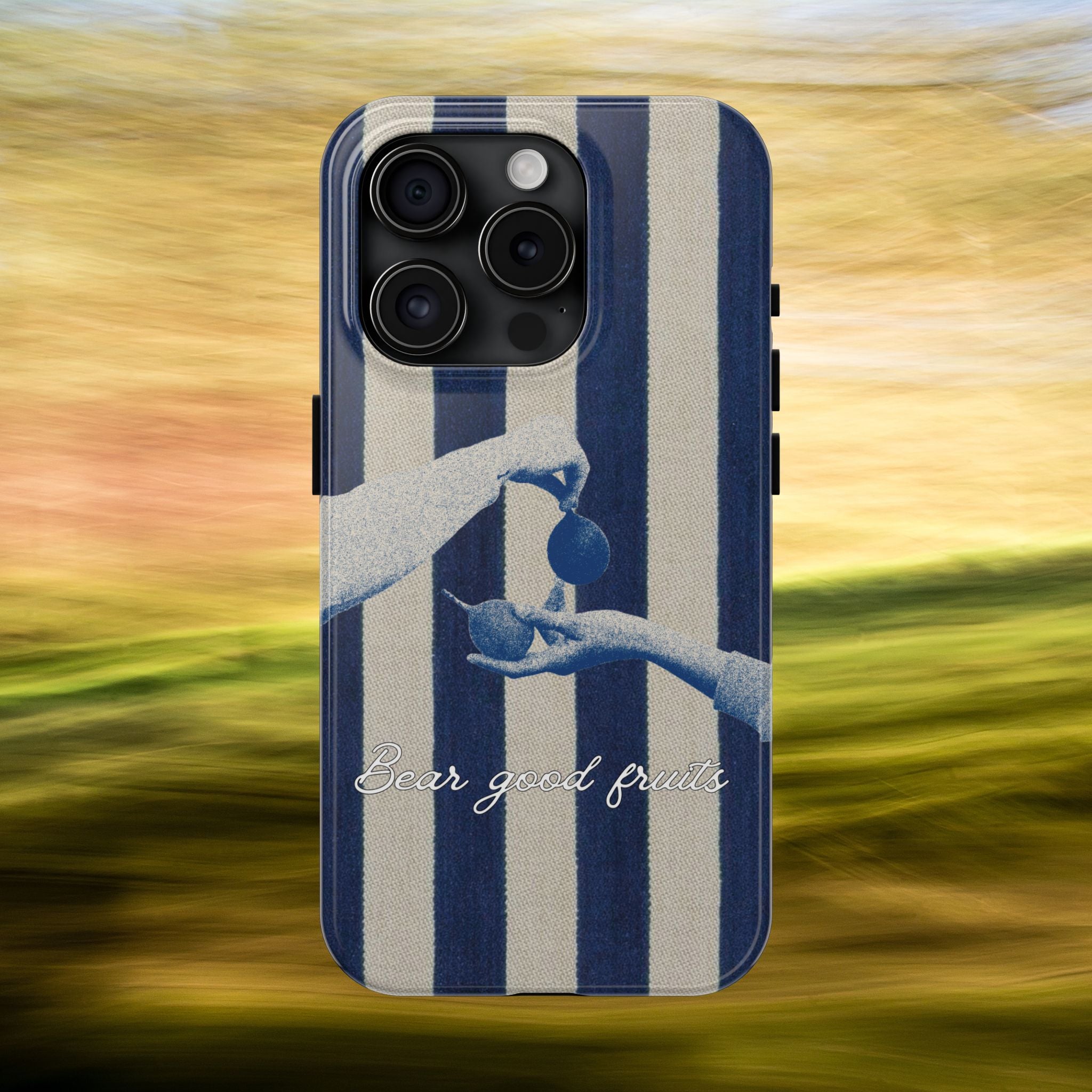 Striped Vintage 'Bear good fruits' Case