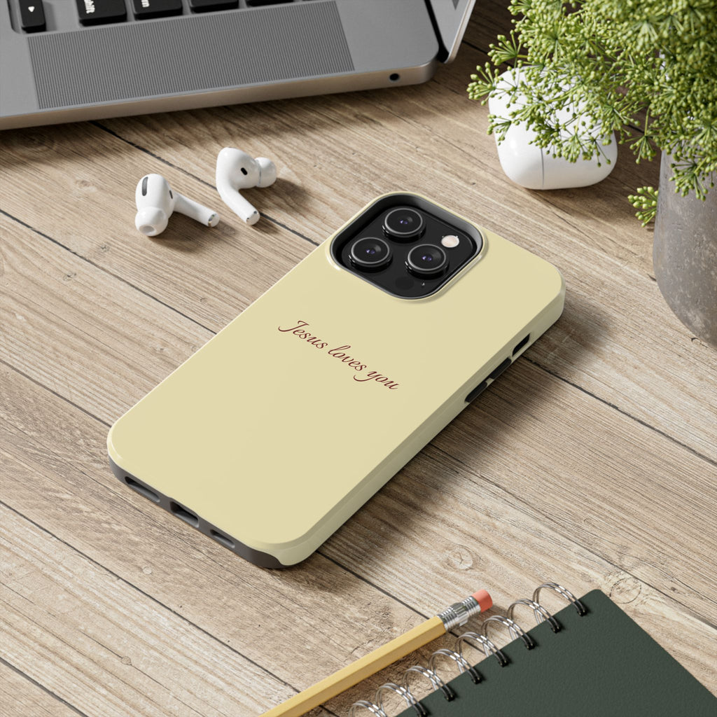 Jesus Loves You Soft Yellow Case