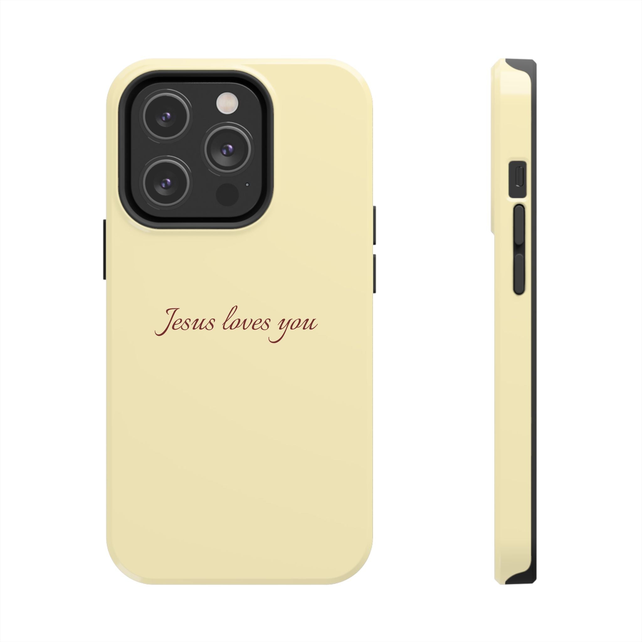 Jesus Loves You Soft Yellow Case
