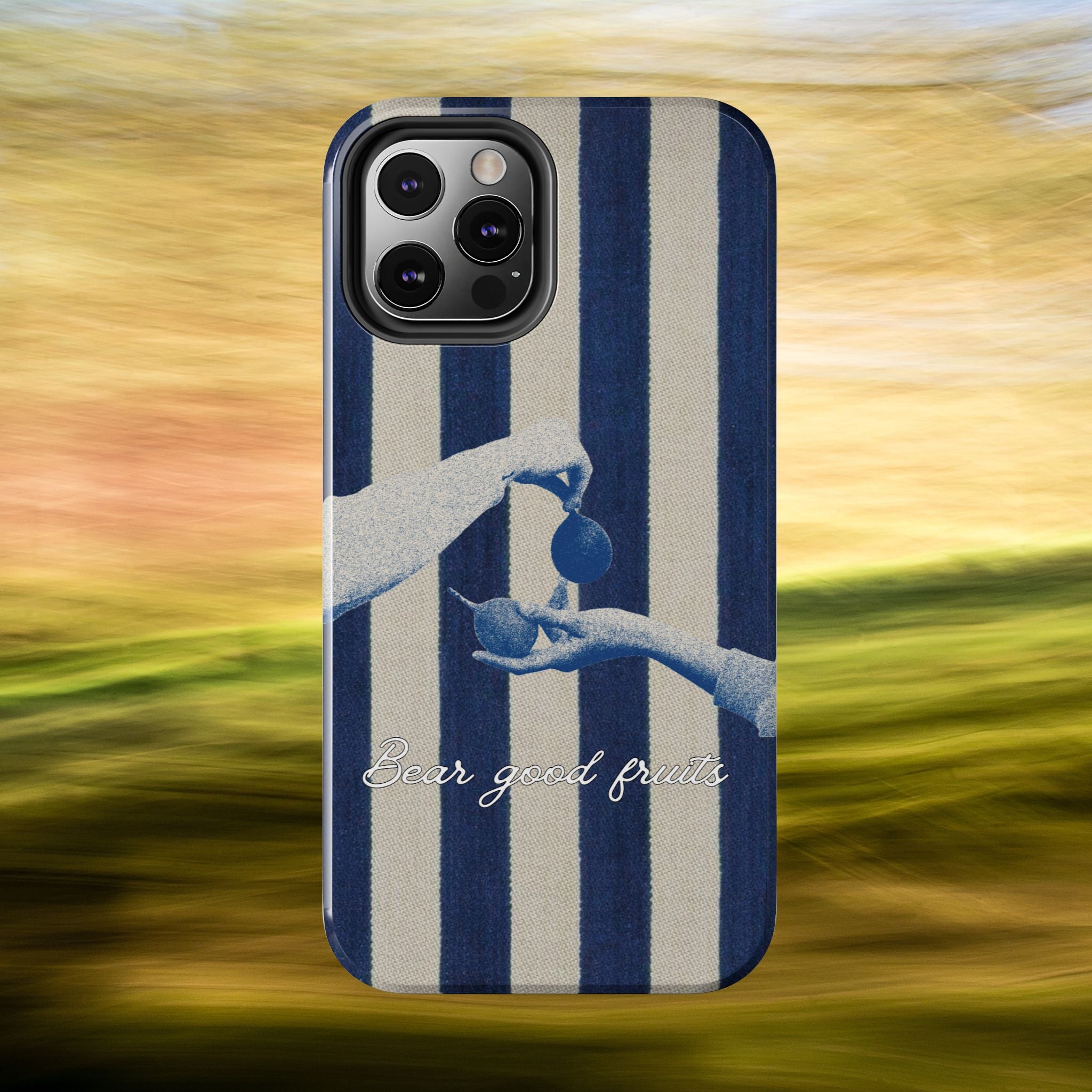Striped Vintage 'Bear good fruits' Case