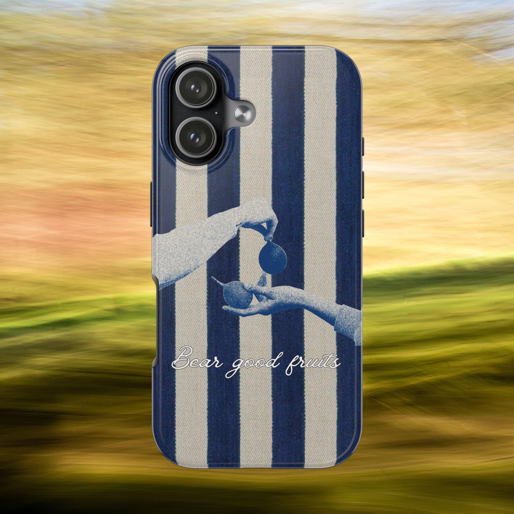 Striped Vintage 'Bear good fruits' Case