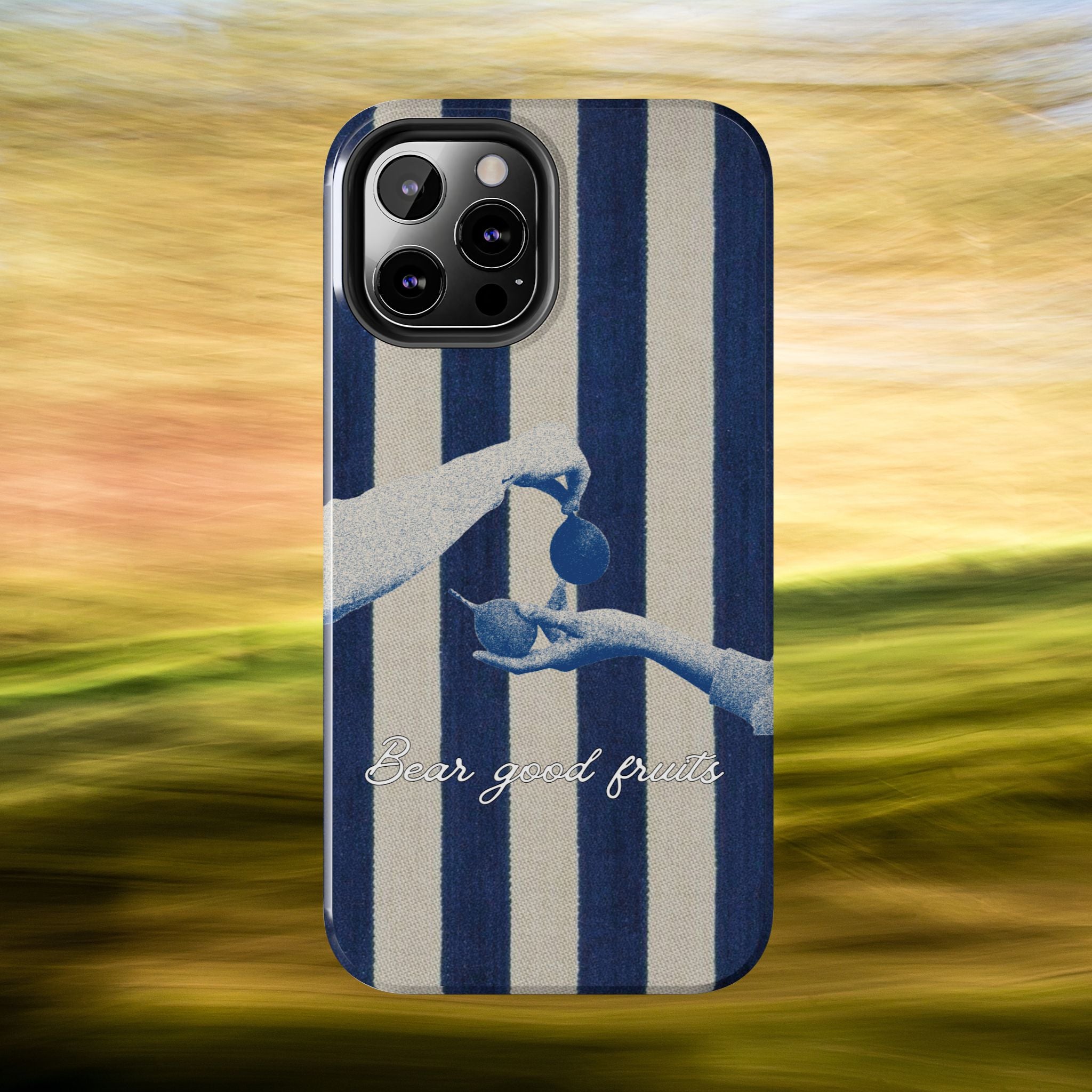 Striped Vintage 'Bear good fruits' Case