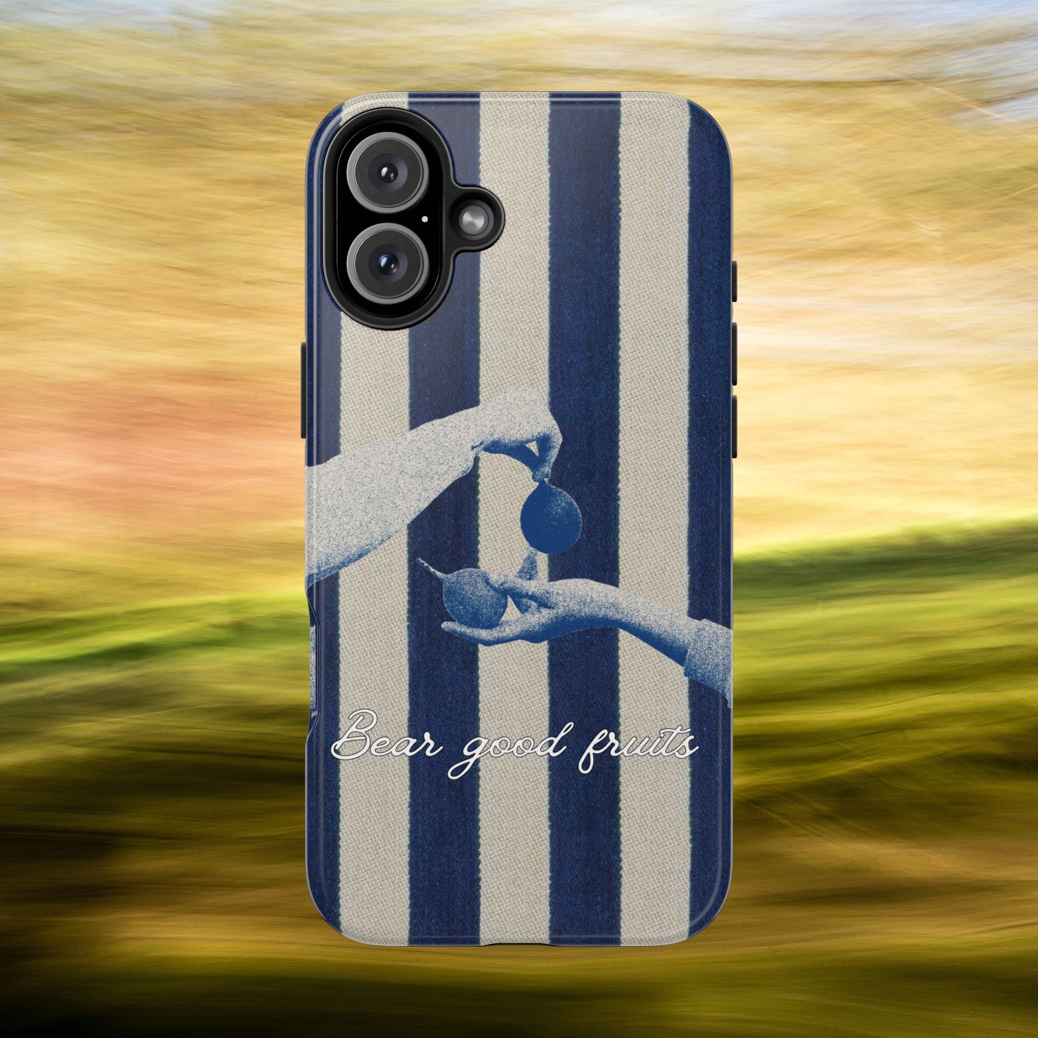 Striped Vintage 'Bear good fruits' Case