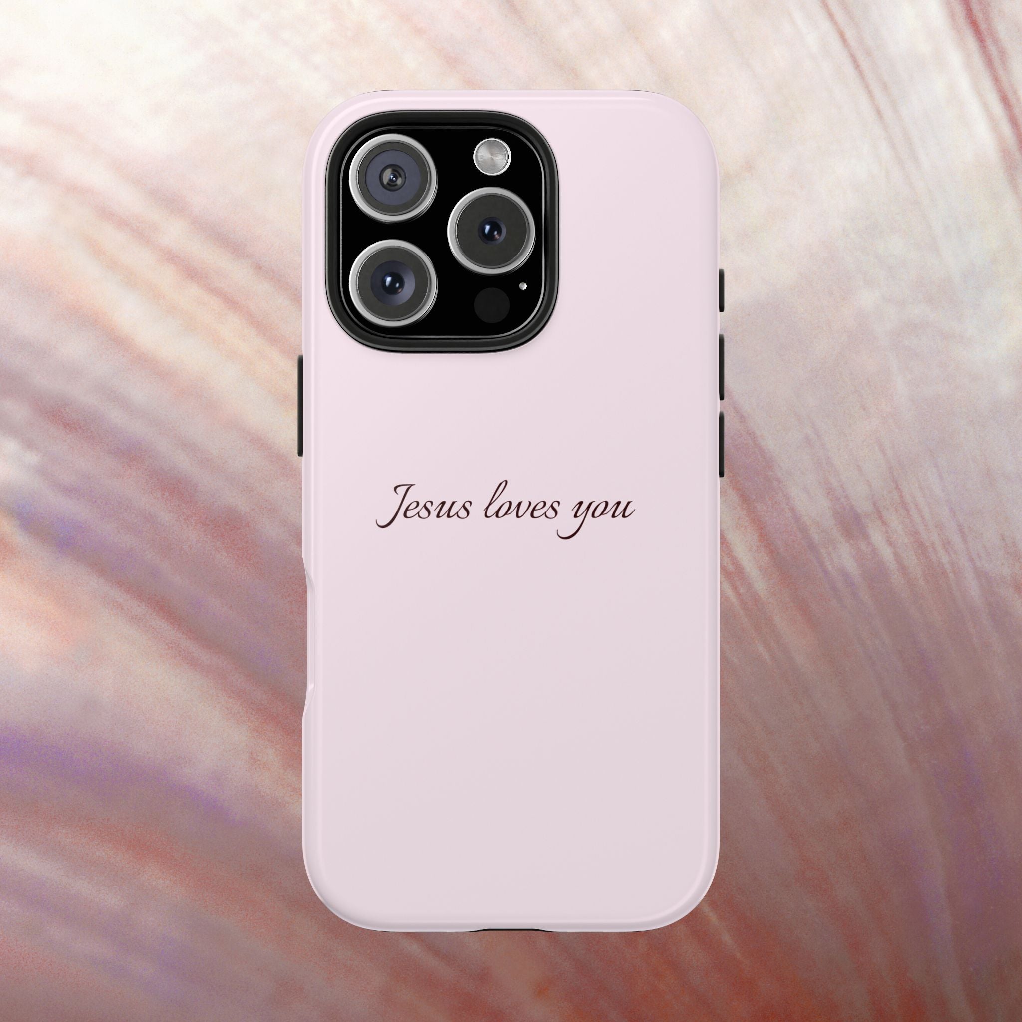 Jesus Loves You Light Pink Case