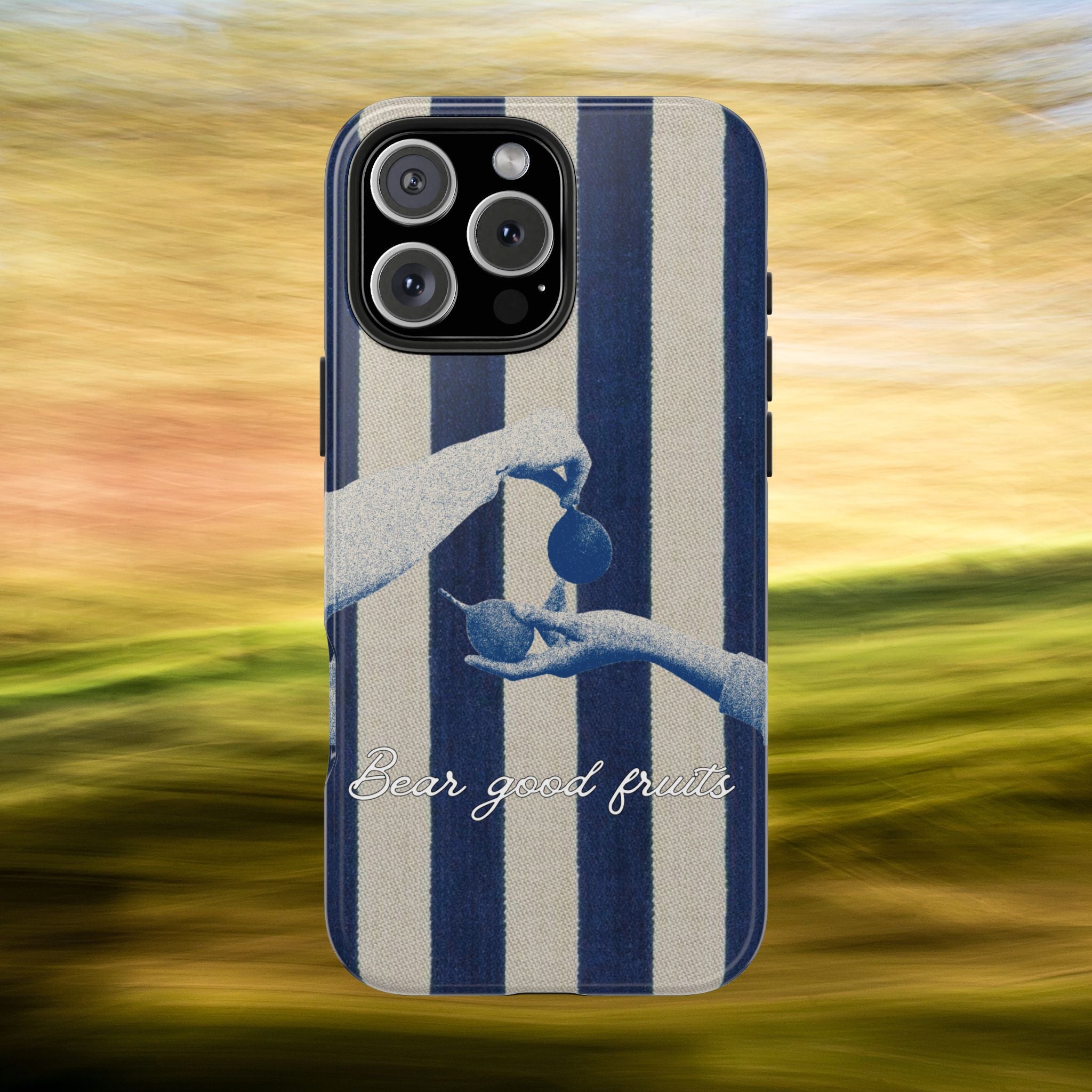 Striped Vintage 'Bear good fruits' Case